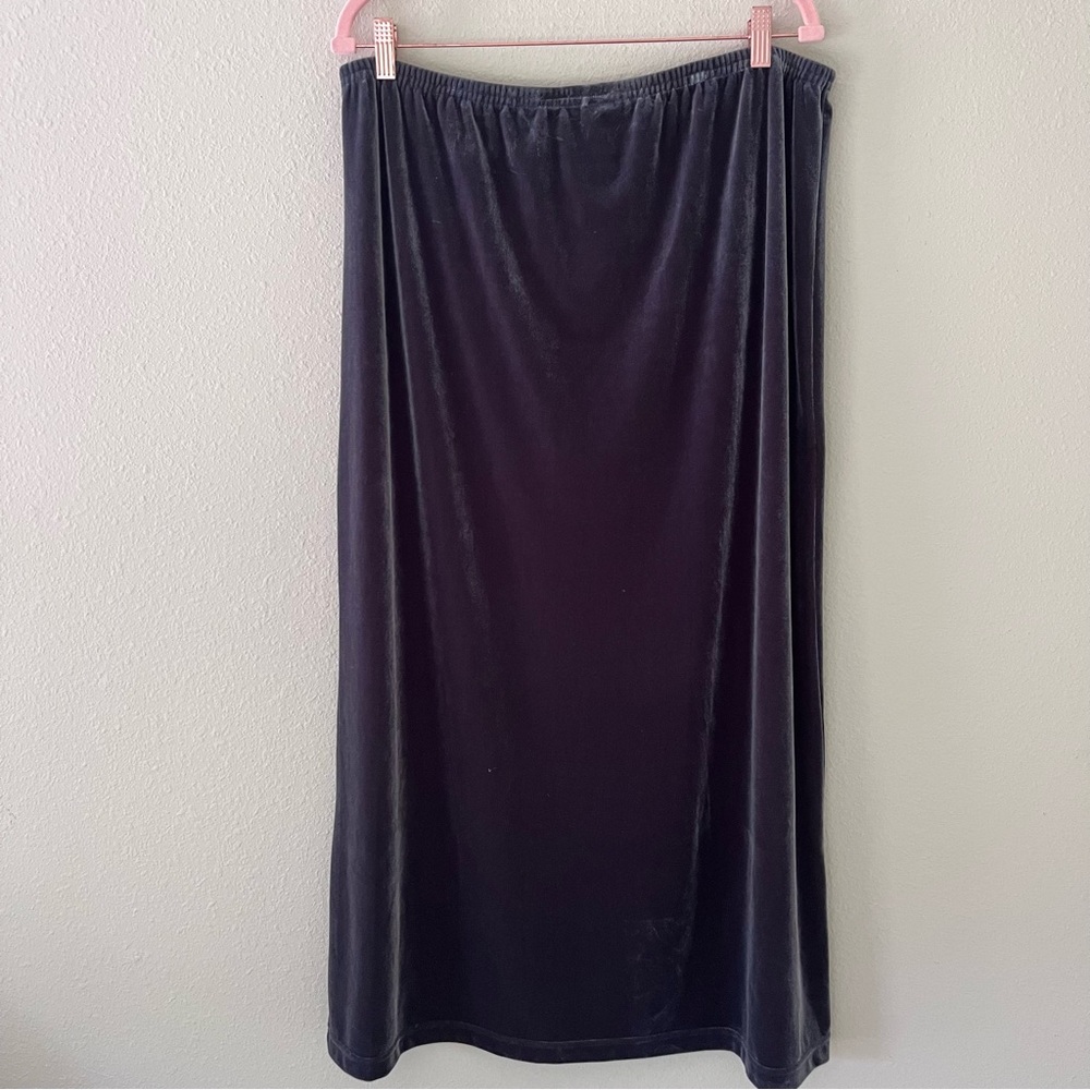 J. Jill Vintage Velvet Maxi Skirt Size XL 90s Holiday Goth Witchy - Picture 4 of 6